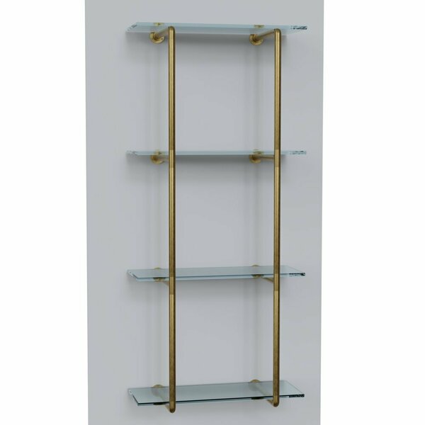 Designs Of Distinction Contemporary Flush Bistro Shelf Kit - 4 Shelves - Satin Brass 01FLUSH1248SB1